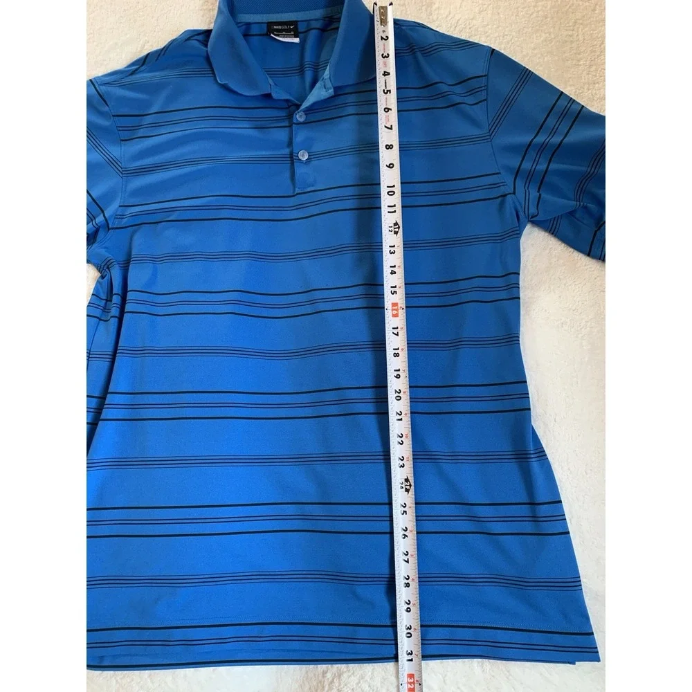 NIKE Golf Polo Shirt Men XL‎ Blue DRI-FIT